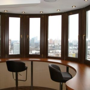 Эркерное огнестойкое алюминиевое окно / серия FRM1023